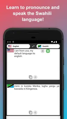 English to Swahili Translator android App screenshot 1